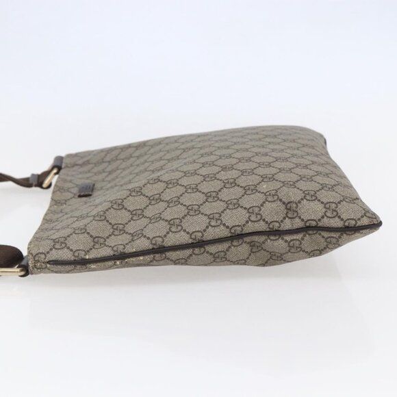 GUCCI GG Supreme Shoulder Bag PVC Beige Gold Auth - Picture 4 of 16